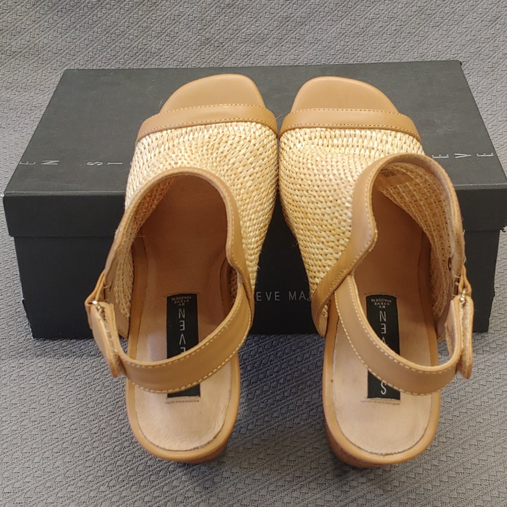 Steven Raffia Sweep Pump Natural Multi-9 - Picture 3 of 16